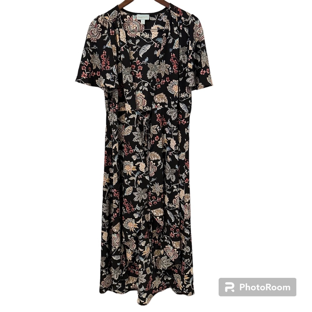 Veronica M‎ floral maxi wrap dress size Medium